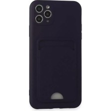 Motto Ticaret Newface Apple Iphone 11 Pro Max Kılıf Kelvin Kartvizitli Silikon - Derin Mor