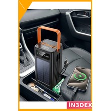 İn3dex Güneş Enerjili Taşınabilir Powerbank 80000MAH Hızlı Şarj Çoklu Çıkış