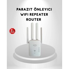 TKÇ 300MBPS Wifi Menzil Genişletici 4 Antenli Wpa3 Güvenlikli Priz Tipi Repeater
