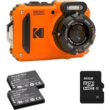Kodak Pıxpro Wpz2 15M Su Geçirmez Fotoğraf Makinesi - 2 Lityum Pil + 16GB Sd Kart - 16MP, 4x Optik Zoom, 1080P Full Hd Video (Turuncu)