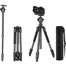 AZT Q518 Aynasız ve Dslr Için Alüminyum Top Kafa Ball Head 164CM 12KG Kapasiteli Profesyonel Çok Fonksiyonlu Tripod