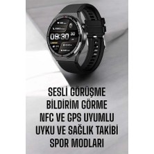 TKÇ Akıllı Saat Nabız Sensörlü Bildirim Görebilen Spor Modları Gps Takibi