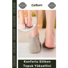 Carlburn Özel Üretim Boy Uzatan Gizli Ortopedik Jel Darbe Emici Konforlu Destek Silikon Topuk Yükseltici