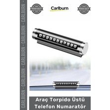 Carlburn #numaratör Lüks Magnetli Metal Siyah Oto Park Kartı Karbon Fiber Araç Torpido Üstü Telefon Numaratör