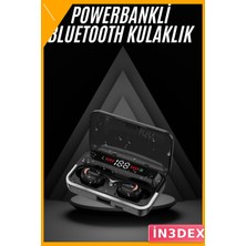 İn3dex Kablosuz Bluetooth 5.1 Kulakiçi Kulaklık Powerbank Şarj Kutusu