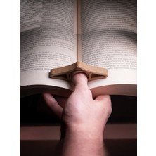 ModuLab 3D Parmak Geçmeli Kitap Tutucu – Kahverengi Tek Elle Kitap Okuma Aparatı, Ergonomik Kitap Sabitleyici