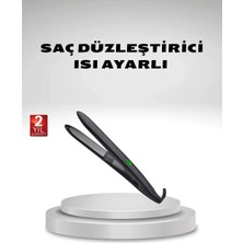 TKÇ Isı Ayarlı Saç Düzleştirici Titanyum Seramik Plaka, Dijital Ekran