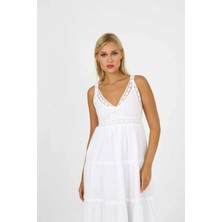 Sile Atelier Kadın Şile Bezi Nazlım Elbise Pamuklu Günlük