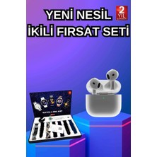 TKÇ 3.nesil Tws Bluetooth Kulaklık Bluetooth Bağlantılı Akıllı Saat Amoled Ekran Plastik Hasır Ko