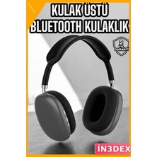İn3dex Kablosuz Bluetooth Kulaklık Anc Gürültü Önleme Kulak Üstü Siyah