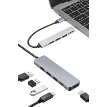 TKÇ Macbook Pro/air Uyumlu USB Type-C 8 In 1 Hub Dönüştürücü Çevirici Çoklayıcı USB Hdmı Micr