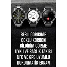 TKÇ Akıllı Saat Titreşimli Pusula Nabız ve Tansiyon Ölçer Nfc Uyumlu