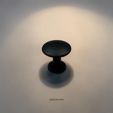 DKSDİZAYN 10 Adet Düz Düğme Kulp Siyah 25 mm – Metal Modern Dolap ve Çekmece Topuz Kulpu