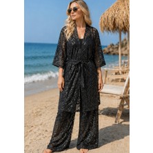 Made by Alisha Haki File Kimono Takımı