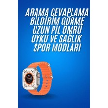 TKÇ Ultra Akıllı Saat 49 mm Çift Kordonlu Arama Cevaplama Bluetooth Bağlantılı
