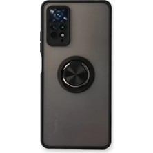 Motto Ticaret Newface Xiaomi Redmi Note 11 Pro Kılıf Montreal Yüzüklü Silikon Kapak - Siyah