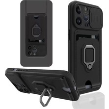 Motto Ticaret Newface Apple Iphone 14 Pro Max Kılıf Zuma Kartvizitli Yüzüklü Silikon - Siyah