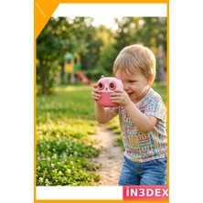 İn3dex Anında Baskılı Çocuk Kamerası 6 Kalem 5 Rulo Kağıt Hediyeli Eğitici