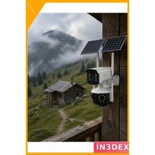 İn3dex 4g Sım Kartlı Solar Güvenlik Kamerası 9mp Gece Görüşlü IP66 Dış Mekan