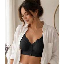 Best Bra Lingerie Önden Düğmeli Kalın Askılı ve Çıkartılabilir Pedli Iz Yapmayan Lazer Kesim Balensiz Sütyen