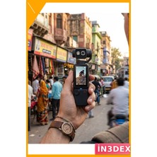 İn3dex 4K Ultra Hd El Kamerası 2.0 IPS Ekran Döner Başlık 2000MAH
