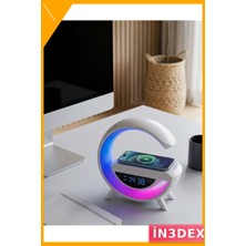 İn3dex Bluetooth Hoparlör Kablosuz Şarjlı Rgb Gece Lambası Dijital Saat