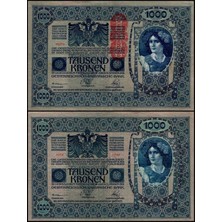 Emir Koleksiyon Coin & Paper Collection Avusturya - Macaristan 1902 Yılı 1000 Kronen Kağıt Para Çil ( Unc ) Koleksiyon Para Dev Boy