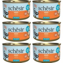 Schesir Sardalyalı Sos Içinde Kedi Konservesi 70 gr 6 Adet
