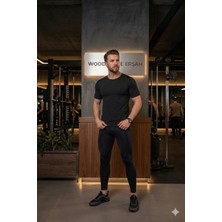 Lüx Wood Wood ve Erşah Termal Sauna Yarım Kol Badi Takım Siyah Renkli Erkek İç Giyim