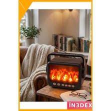 İn3dex LED Alev Efektli Bluetooth Hoparlör Taşınabilir Fm Radyo