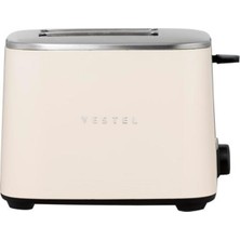 Vestel Retro Bej 2 Dilim Ekmek Kızartma Makinesi, Şık ve Pratik Tasarım