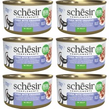 Schesir Ton Balıklı ve Orfoz Balıklı Jöle Içinde Kedi Konservesi 70 gr 6 Adet