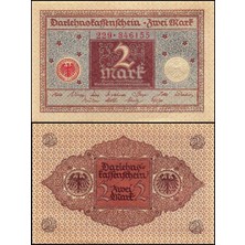 Emir Koleksiyon Coin & Paper Collection Almanya 1920 Yılı 2 Mark Kağıt Para Çil ( Unc ) Koleksiyon Para