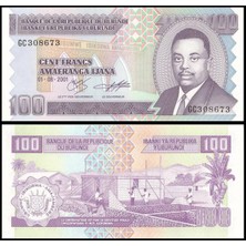 Emir Koleksiyon Coin & Paper Collection Burundi 2001 Yılı 100 Francs Kağıt Para Çil ( Unc ) Koleksiyon Para