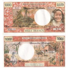 Emir Koleksiyon Coin & Paper Collection Yeni Hibritler 1979 Yılı 1000 Francs Kağıt Para Çil (Unc) Koleksiyon Para Nadir