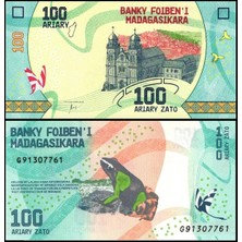 Emir Koleksiyon Coin & Paper Collection Madagaskar 2017 Yılı 100 Ariary Kağıt Para Çil ( Unc ) Koleksiyon Para