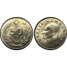 Emir Koleksiyon Coin & Paper Collection Türkiye 1986 Yılı 50 Lira Çil ( Unc ) Koleksiyon Para