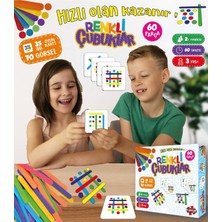 Özbience Renkli Çubuklar ve Ahşap Çubuklar Eğitici Kutu Oyunu Seti