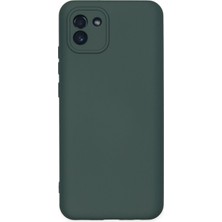 Motto Ticaret Mey Ithalat®  Samsung Galaxy A03 Kılıf Nano Içi Kadife Silikon - Koyu Yeşil
