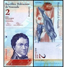 Emir Koleksiyon Coin & Paper Collection Venezuela 2012 Yılı 2 Bolivares Kağıt Para Çil ( Unc ) Koleksiyon Para