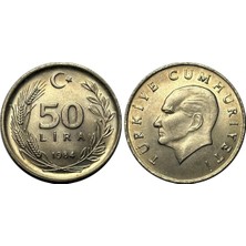 Emir Koleksiyon Coin & Paper Collection Türkiye 1984 Yılı 50 Lira Çil ( Unc ) Koleksiyon Para