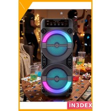 İn3dex LED Işıklı Kablosuz Bluetooth Hoparlör USB Tf Kart
