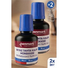Özbience Mavi Yazı Tahta Kalemi 30 Ml, 2'li Set, Kolay Silinir, Dolumlu