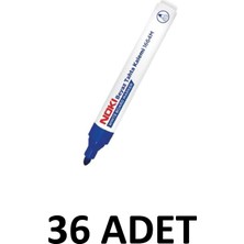 Özbience 36 Adet Mavi Yazı Tahtası Kalemi Yuvarlak Uç Seti