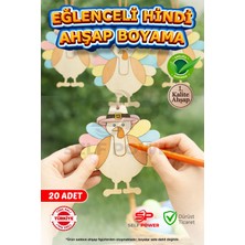 Özbience 20 Adet Ahşap El Sanatları Boyama ve Fırça Seti