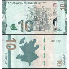 Emir Koleksiyon Coin & Paper Collection Azerbaycan 2018 Yılı 10 Manat Kağıt Para Çil ( Unc ) Koleksiyon Para