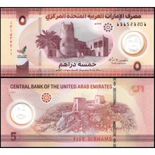 Emir Koleksiyon Coin & Paper Collection Birleşik Arap Emirlikleri 2024 Yılı 5 Dirhem Kağıt Para Çil ( Unc ) Koleksiyon Para