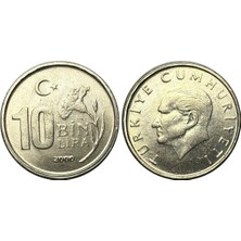 Emir Koleksiyon Coin & Paper Collection Türkiye 2000 Yılı 10.000 Lira Çil ( Unc ) Koleksiyon Para