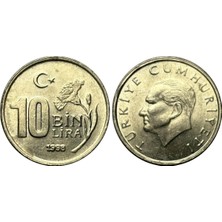 Emir Koleksiyon Coin & Paper Collection Türkiye 1998 Yılı 10.000 Lira Çil ( Unc ) Koleksiyon Para
