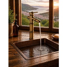 Mixsa Lüx Premium Eskitme Detaylı Çanak Lavabo Bataryası